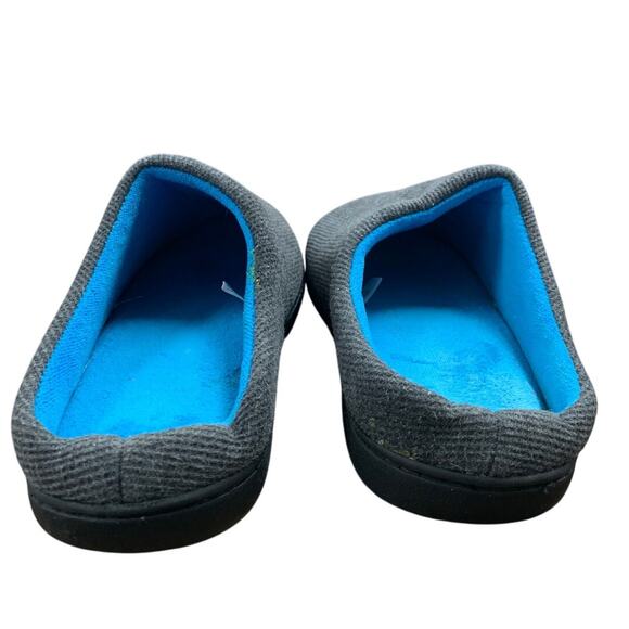 VeraCosy Men Size 11/12 Blue Gray Memory Foam House Slipper Indoor Outdoor Shoes - Picture 4 of 6